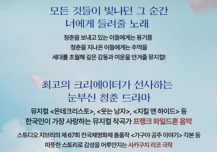뮤지컬 〈4월은 너의 거짓말〉 기본정보