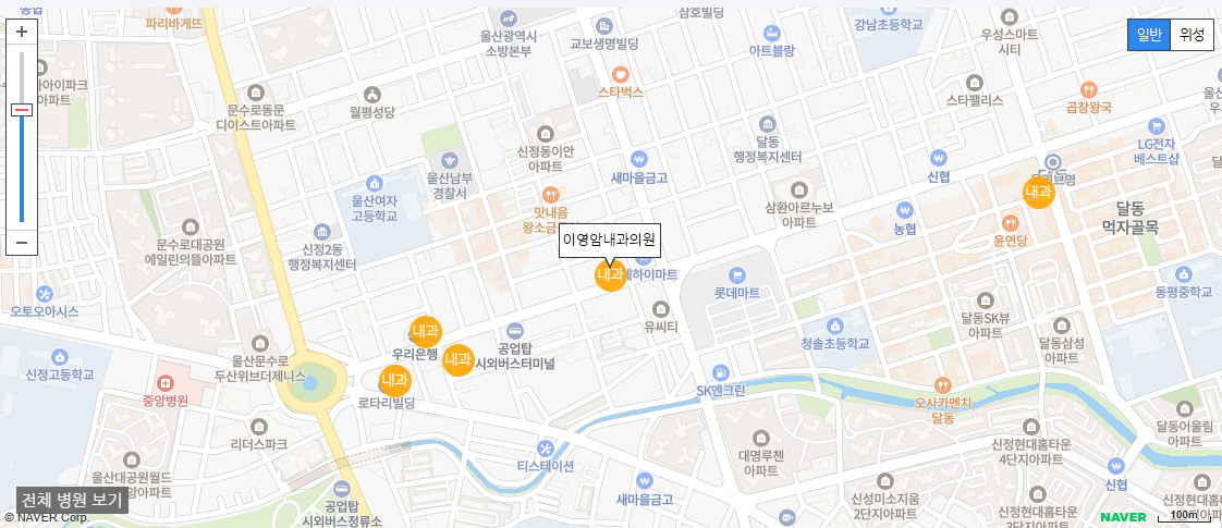 울산광역시 일요일 진료 내과 병원 이영암내과의원