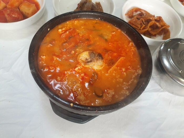 하조맛식당 전복 해물 순두부 사진