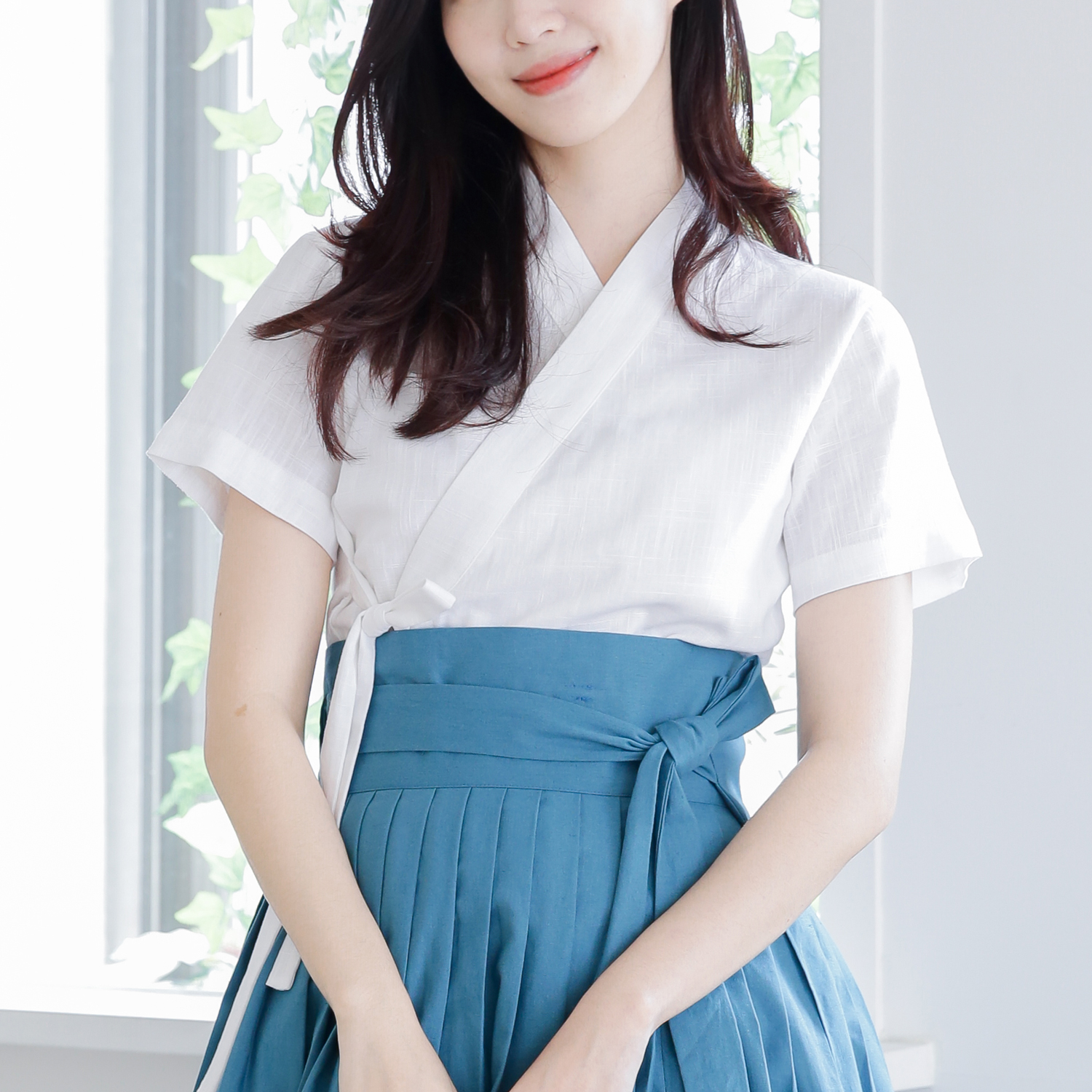 긴팔 반팔 서리꽃 저고리 레이온린넨 생활한복