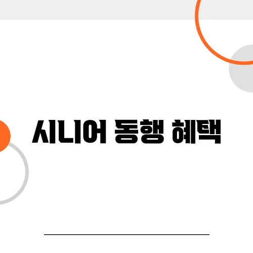시니어 동행 혜택, 지금 바로 확인하세요!
