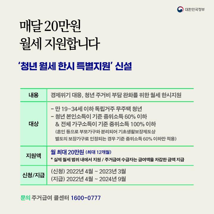 청년월세한시특별지원