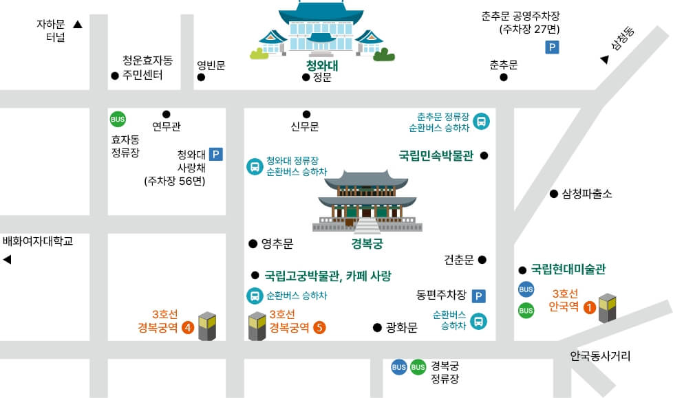 청와대 오시는 길