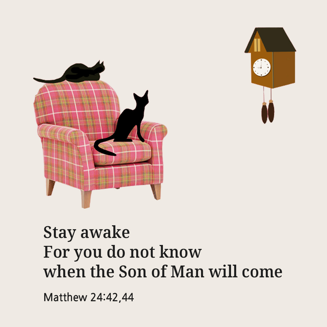Stay awake. For you do not know when the Son of Man will come. (Matthew 24:42&#44;44)