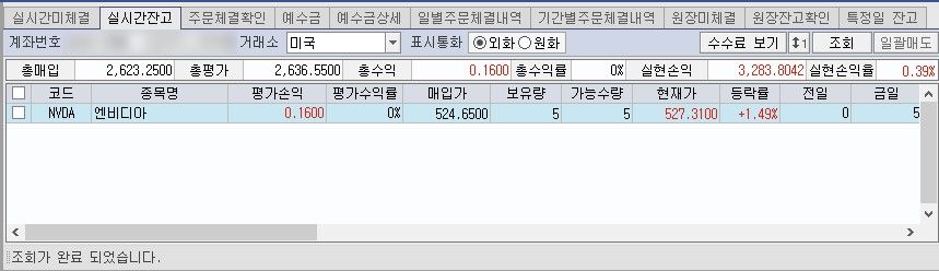 키움증권 해외 주식 모의투자 스캘핑 1일차