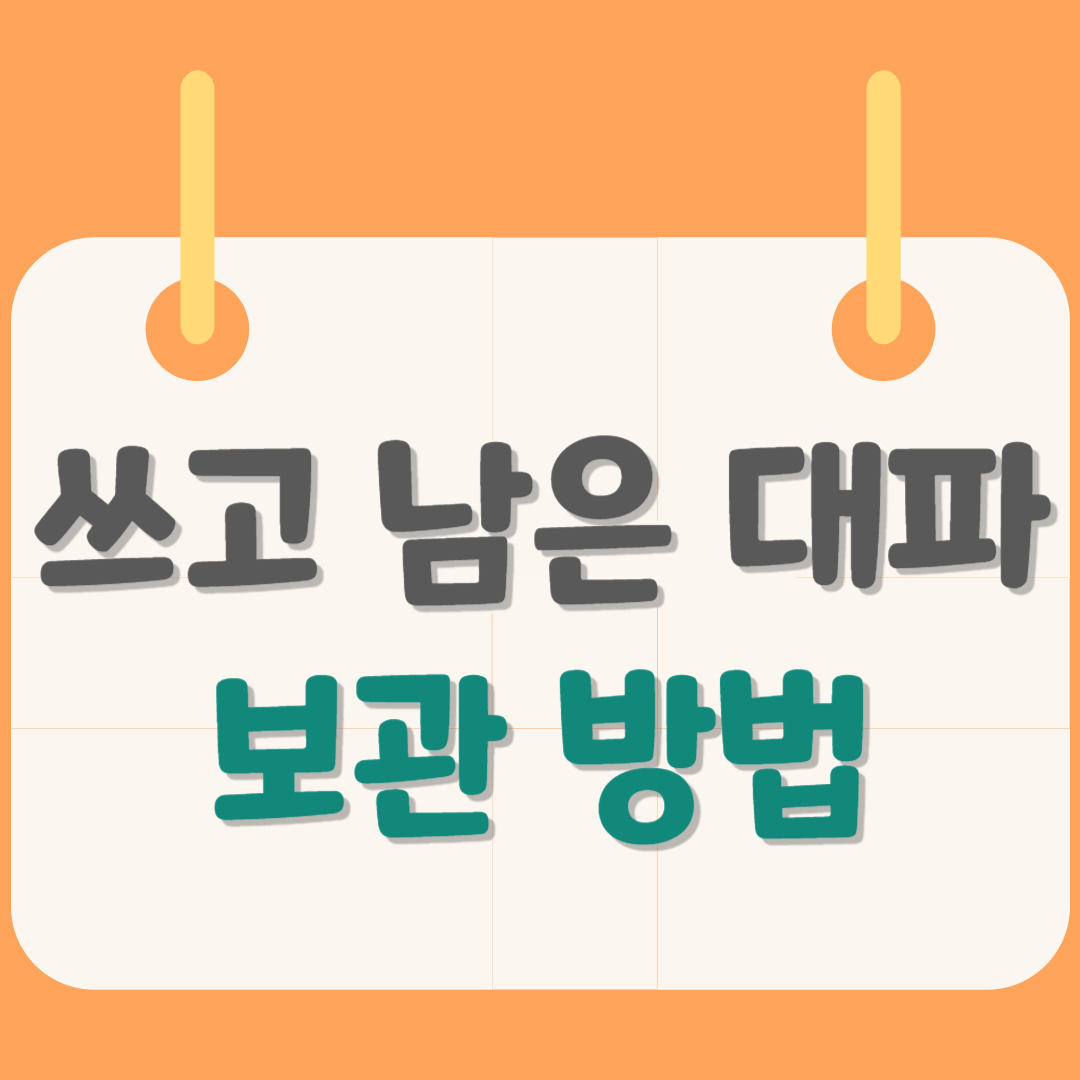 대파보관법