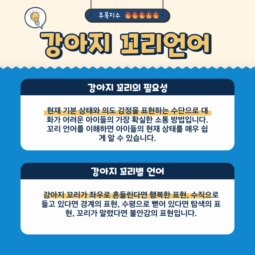 강아지가 말하는 꼬리 표현