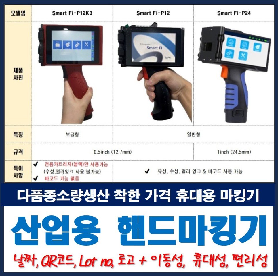 산업용 휴대용 핸드마킹기 다품종소량생산 사용방법 및 사례