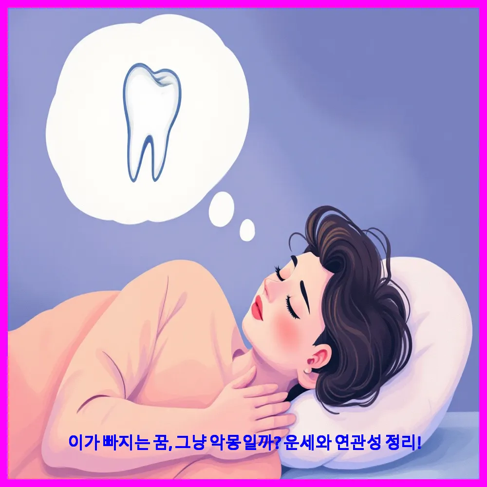 이가 빠지는 꿈, 그냥 악몽일까? 운세와 연관성 정리!