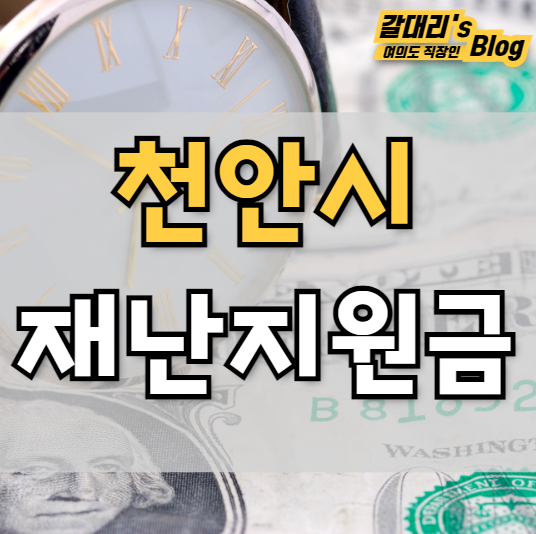  천안시 재난지원금 신청 방법