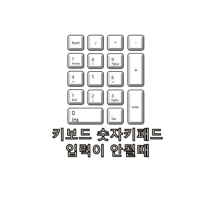  키보드 숫자입력이 안될때 숫자키패드만 먹통일때 해결 방법