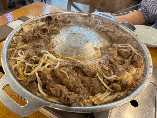 맛있는 냉면과 소불고기