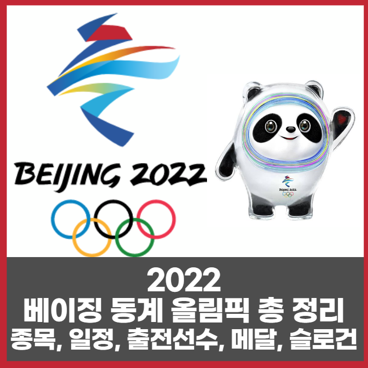  2022 베이징 동계 올림픽 정리 (종목, 일정, 출전선수, 메달 디자인, 슬로건)