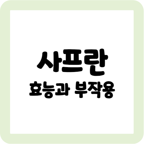 사프란의 효능과 부작용