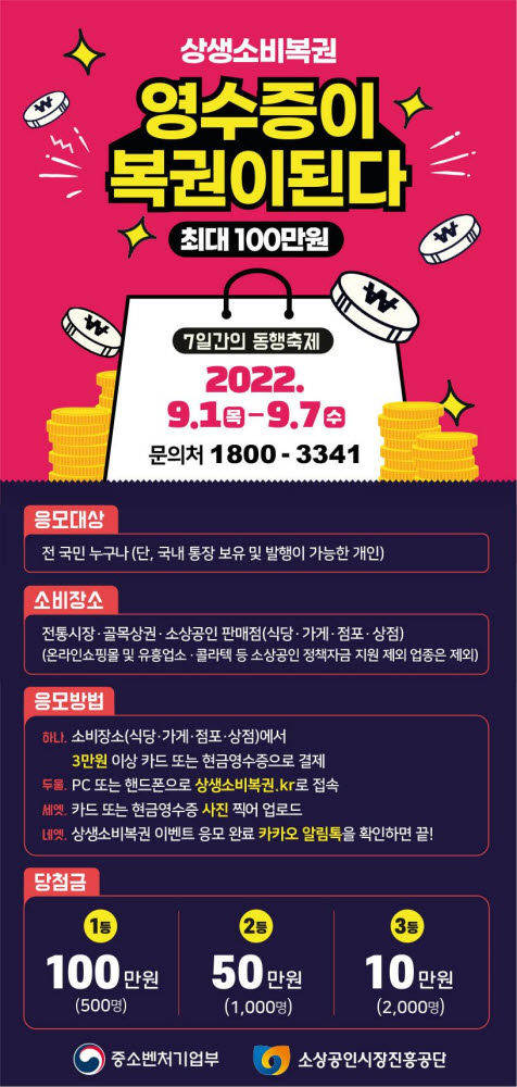  일주일간의 동행축제 영수증 챙기자 이벤트