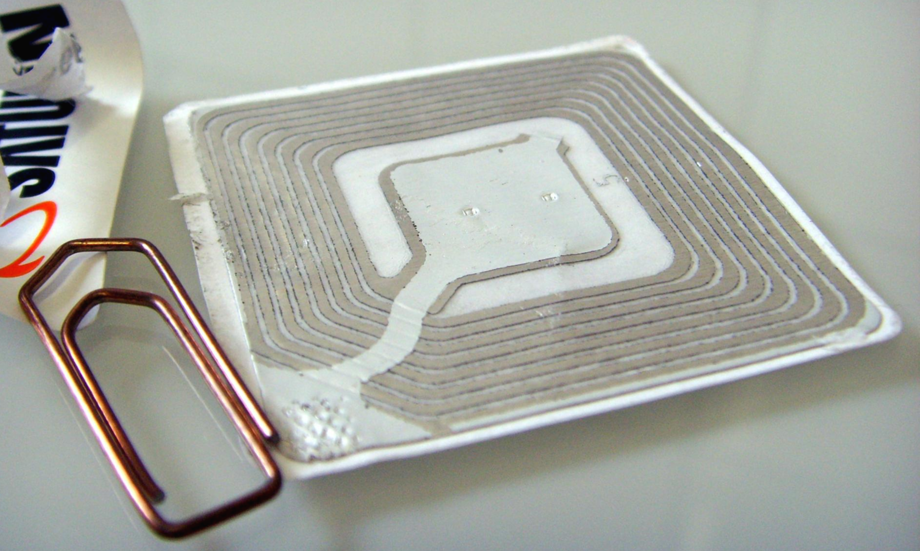 RFID 칩 클립과 크기 비교