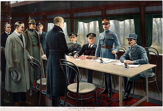 제1차 세계대전 콩피에뉴 휴전 협정 독일 항복