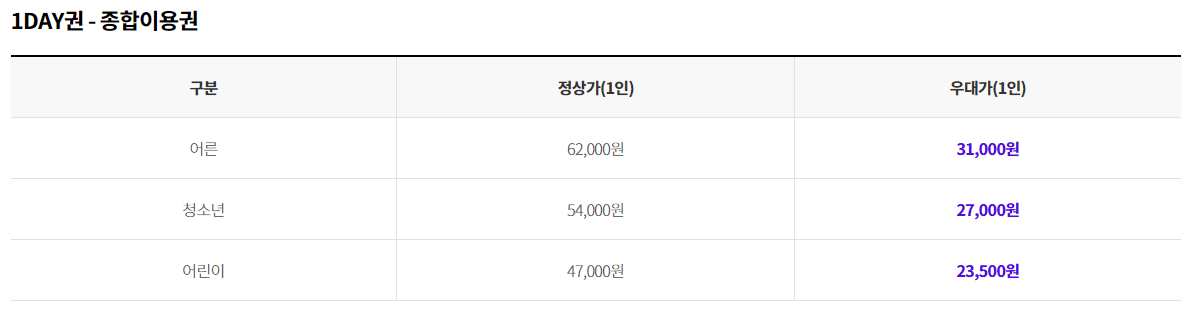 롯데월드 자유이용권 할인 [매직패스]