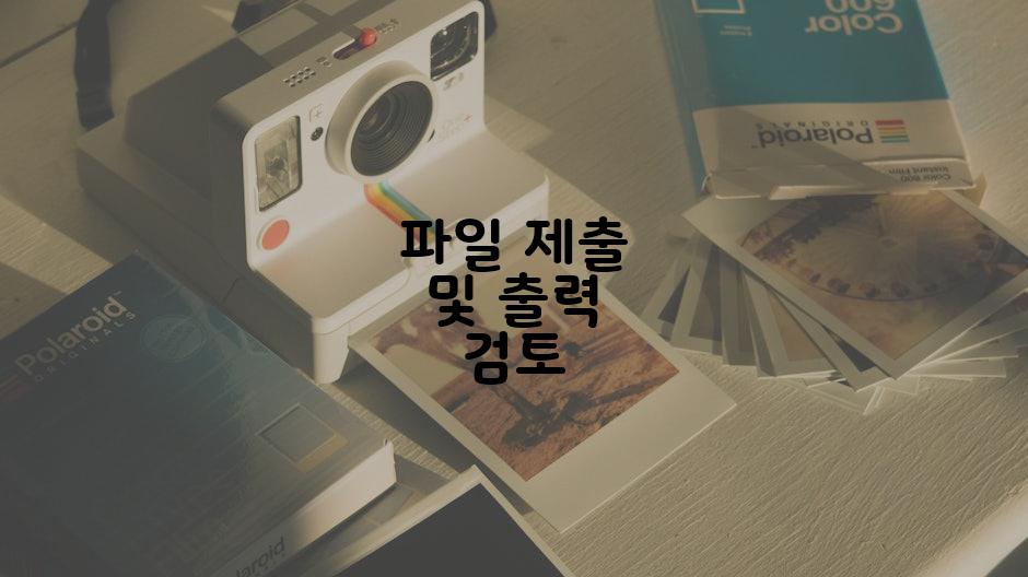 파일 제출 및 출력 검토