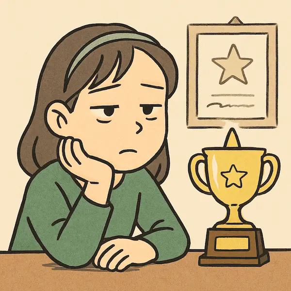 성과에도 감흥이 없는 여자