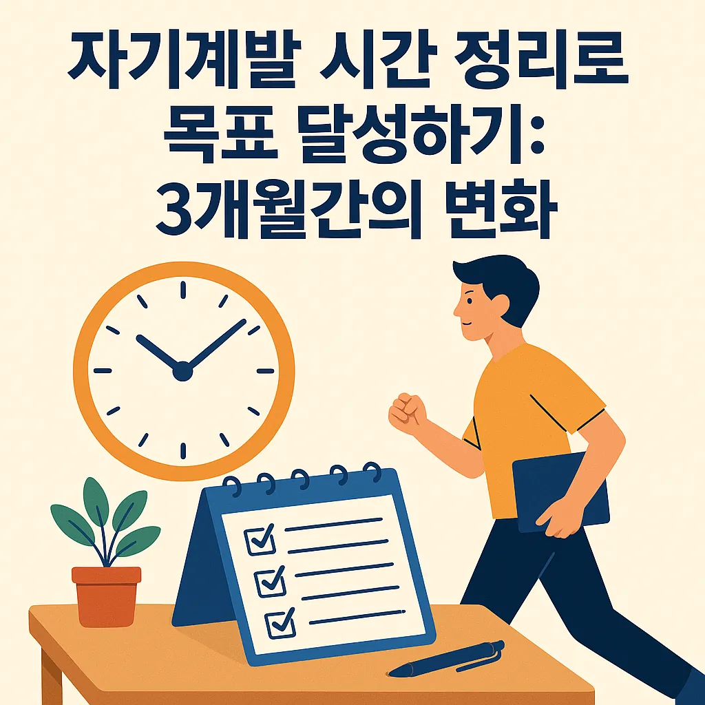 자기계발 시간 정리로 목표 달성하기: 3개월간의 변화