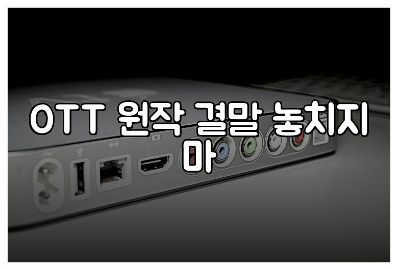 OTT 원작 결말 놓치지 마