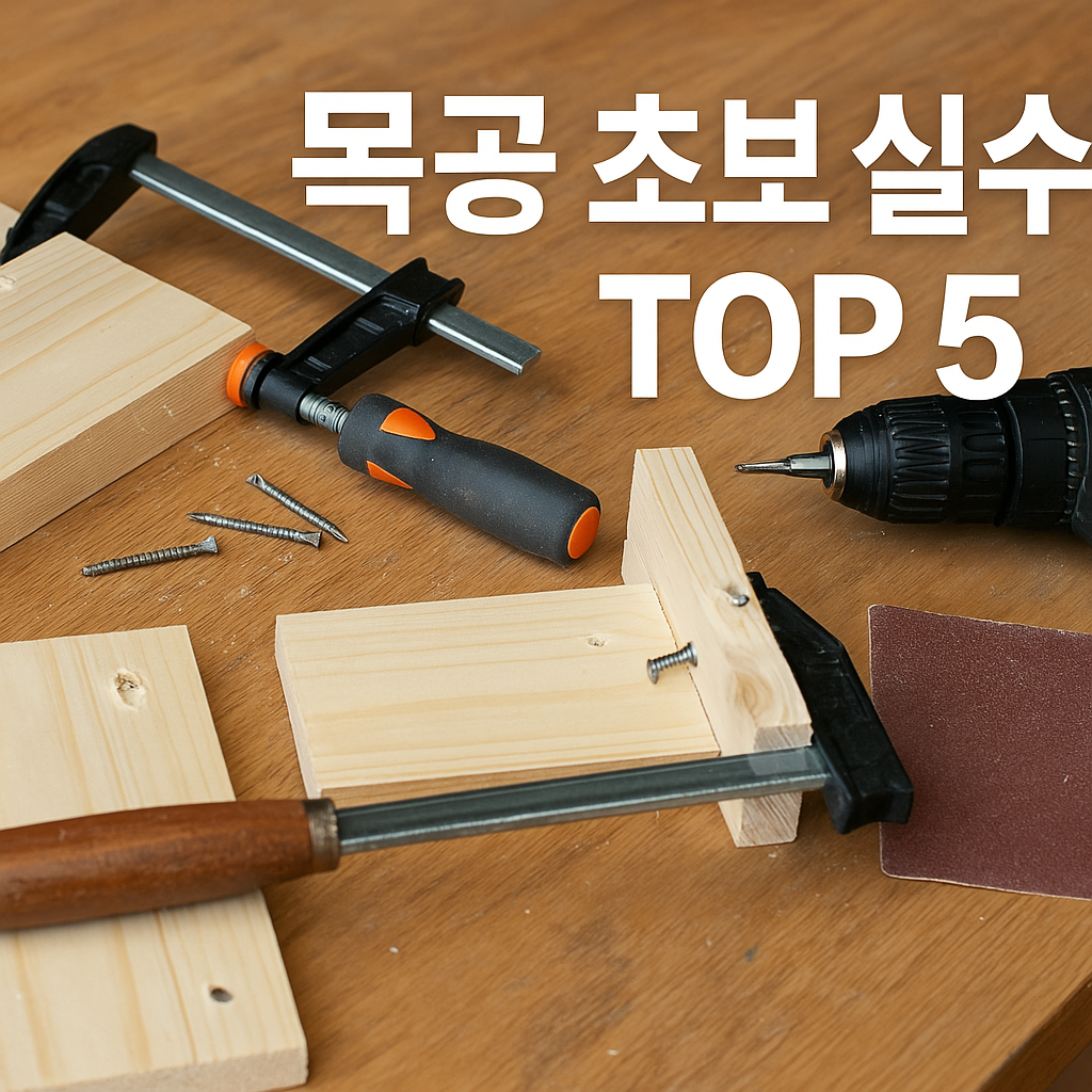 목공 초보자 실수 장면