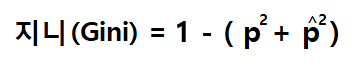 지니 불순도(Gini Impurity)를 구하는 공식