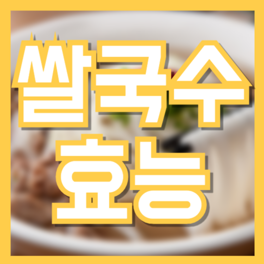 쌀국수 효능 10가지! 다이어트부터 면연력까지!