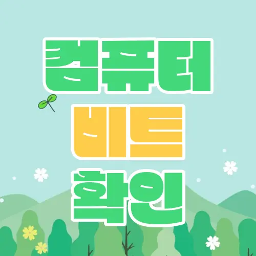 컴퓨터 비트 확인