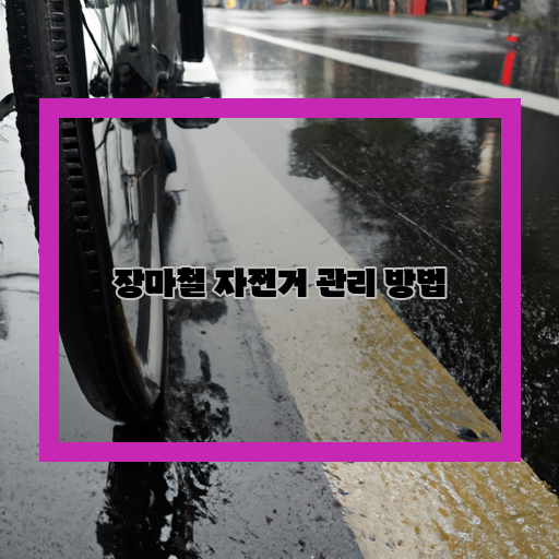  비오는 날도 안전하게 즐기는 자전거 라이딩, 장마철 자전거 유지보수 방법