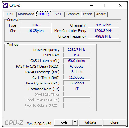 Alienware x14 CPU-Z 2