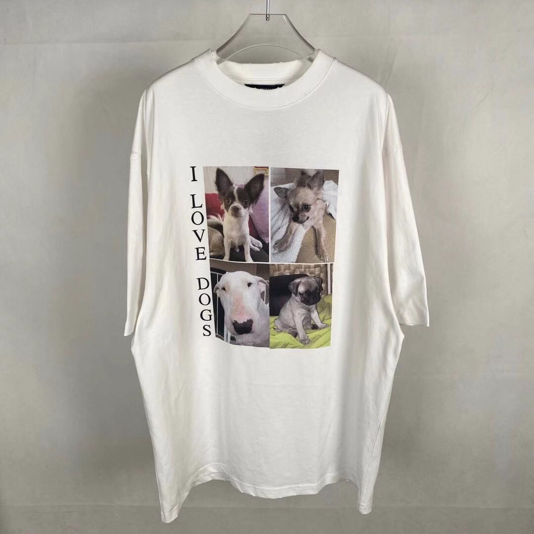  [BALENCIAGA] 발렌시아가 I LOVE DOGS 반팔 티셔츠 641614 TJVH1 1000