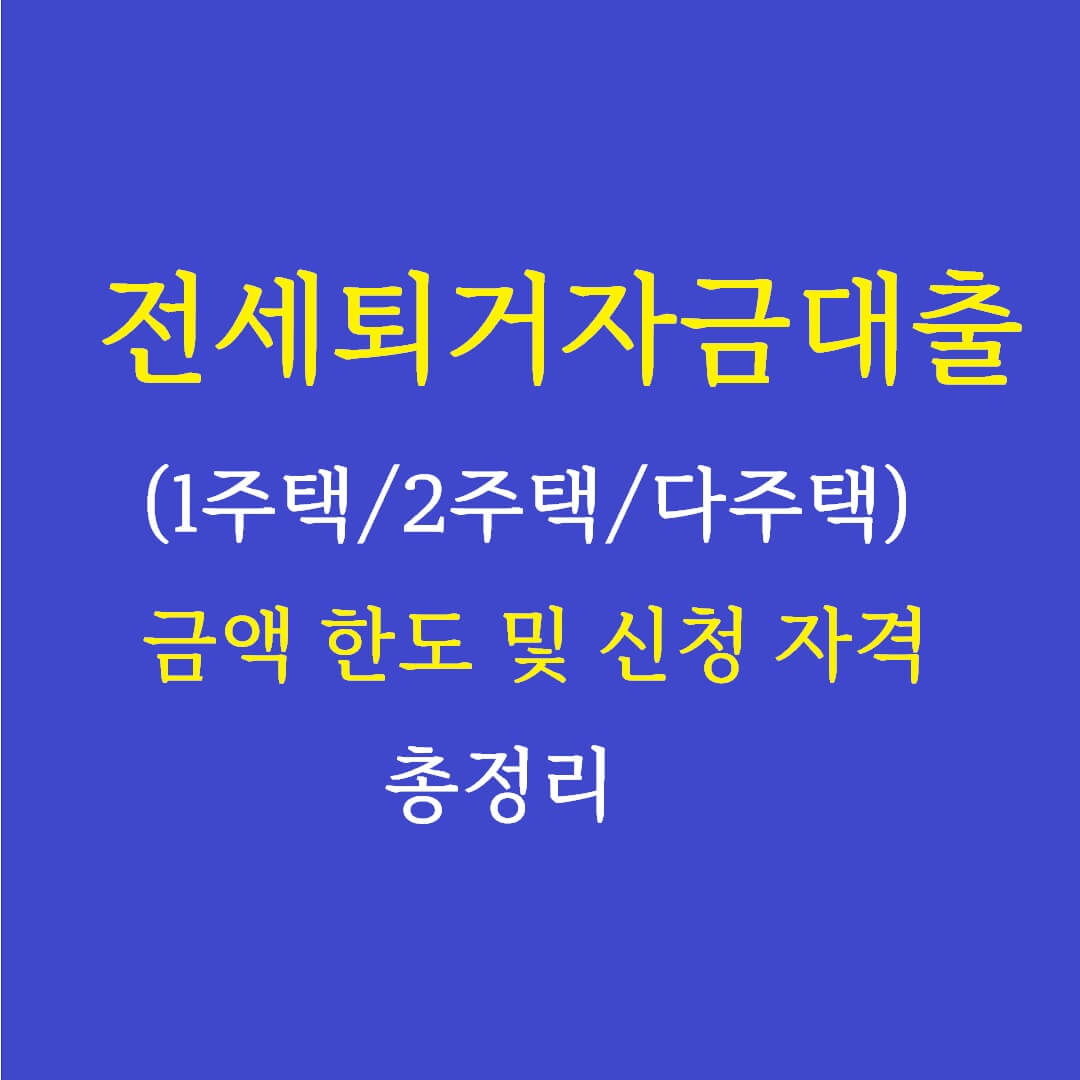 2주택자 전세퇴거자금 대출 한도 기준에 맞추는 방법 1