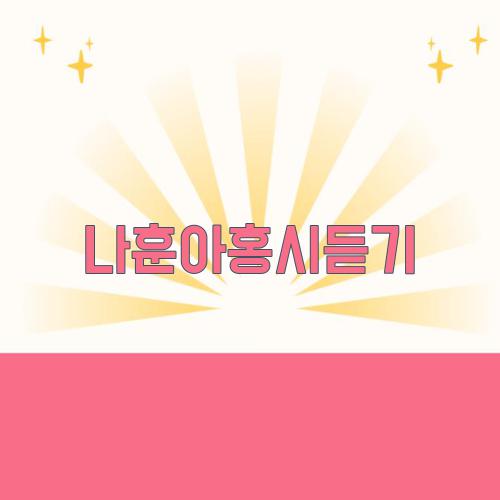 나훈아홍시듣기