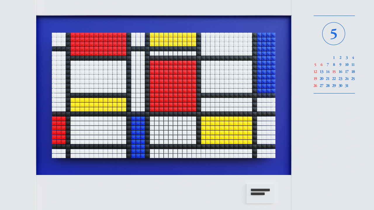 07 빨강 파랑 노랑의 구성 A - 2024년5월 노트북배경화면