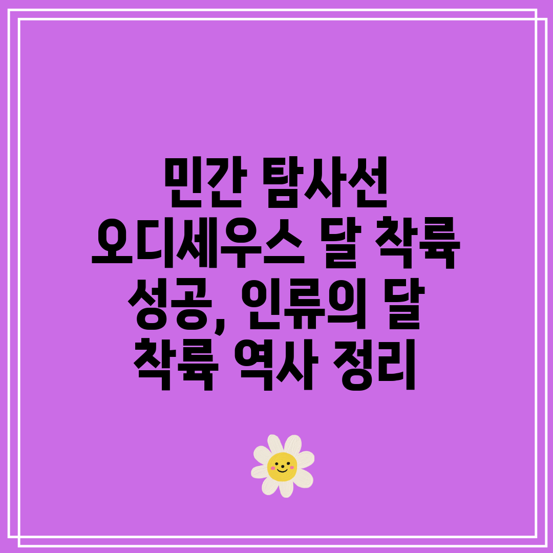 민간 탐사선 오디세우스 달 착륙 성공, 인류의 달 착륙