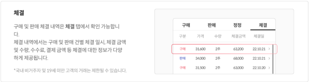 마켓 체결 확인 방법