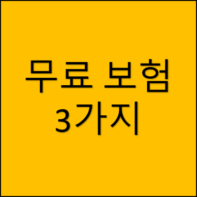 무료 보험 3가지 썸네일