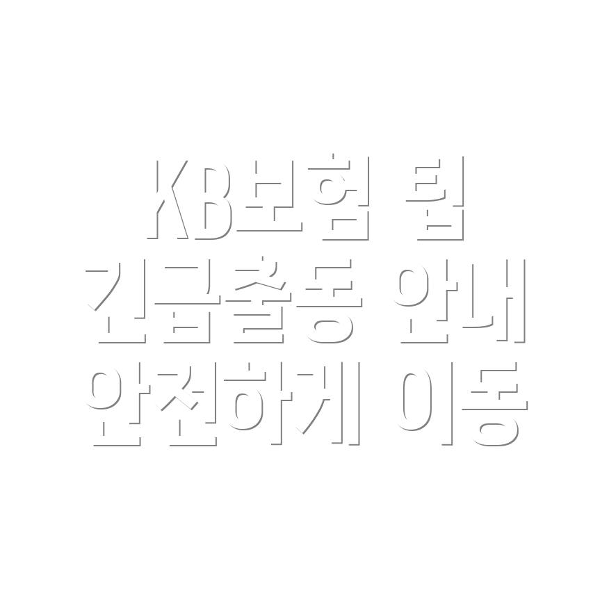 긴급출동 서비스