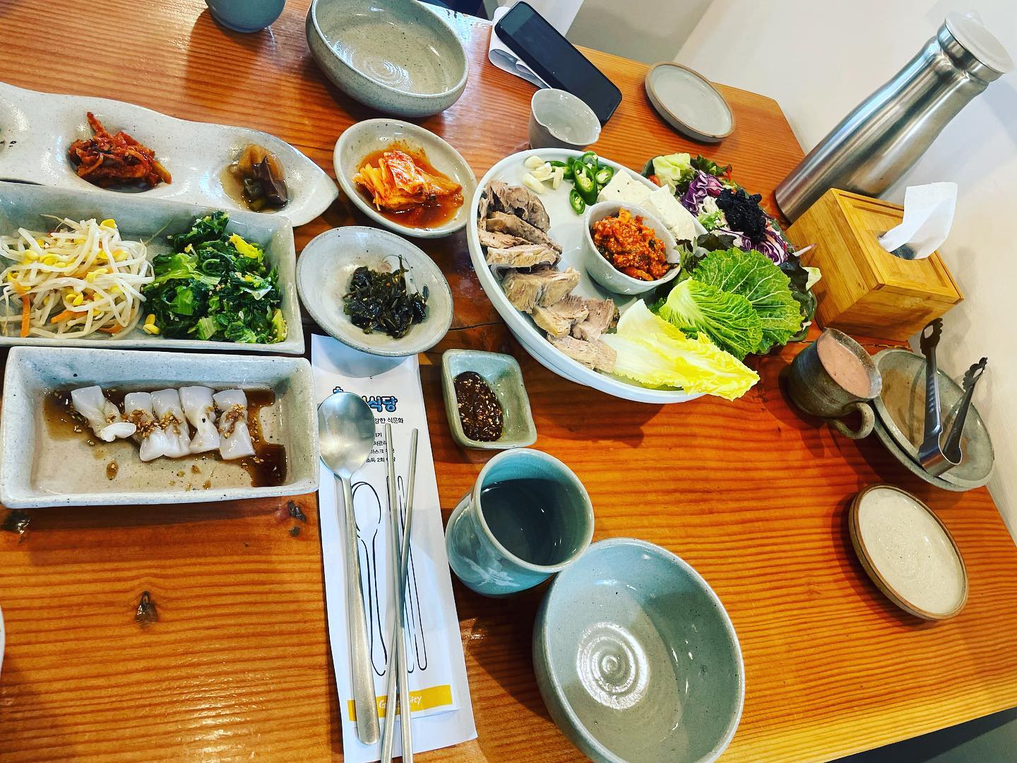 한국인의 밥상 경주 불국사 다시마 모두부 두부 삼합 백반 한정식 맛집