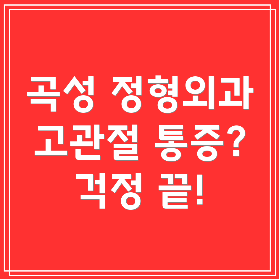 곡성군 정형외과