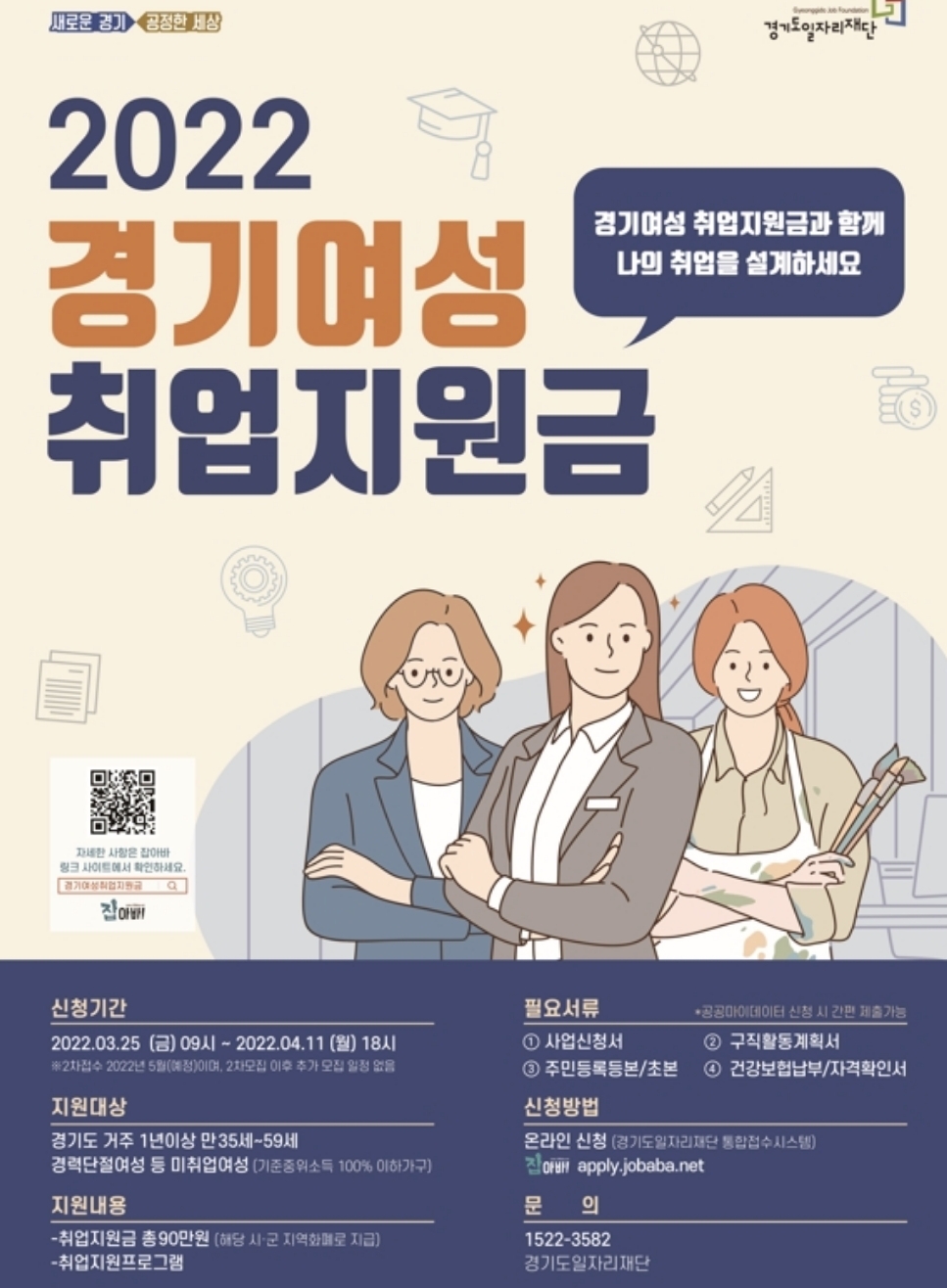 2022년 경기여성 취업지원금 지원내용 지원금 신청방법 신청기간