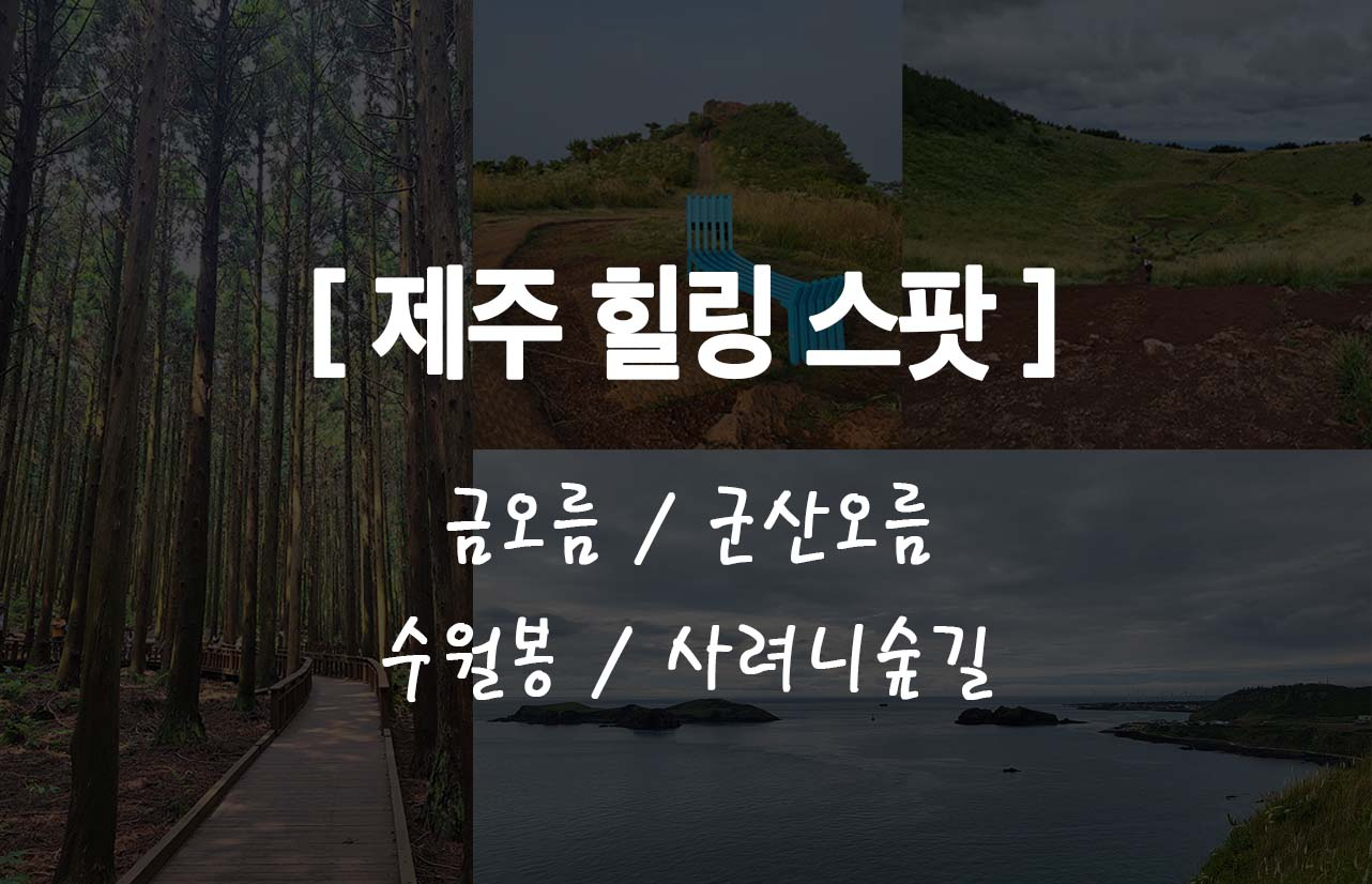 제주 힐링 스팟 추천 - 금오름&#44;군산오름&#44;수월봉&#44;사려니숲길