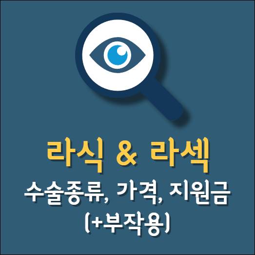 라식 라섹 수술비용 (2023) 종류 차이 부작용 후관리, 실비보험 및 지원금 (+스마일, 렌즈삽입술) - 한국건강포탈 라식 라섹 수술비용 (2023) 종류 차이 부작용 후관리, 실비보험 및 지원금 (+스마일, 렌즈삽입술) - 한국건강포탈