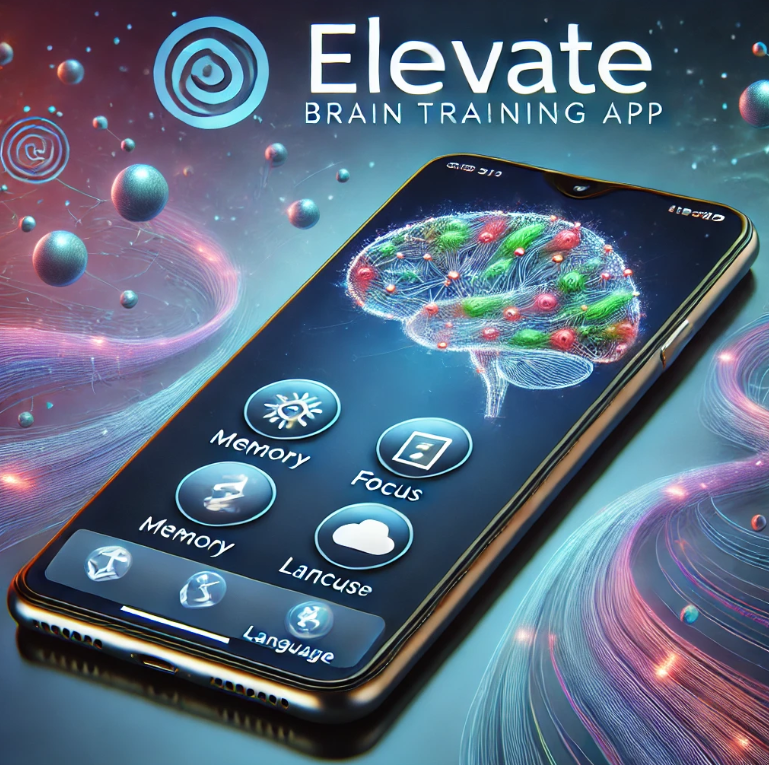 세련되고 현대적인 디자인으로 인지 발달과 기술 향상에 초점을 맞춘 Elevate 의 대표 이미지