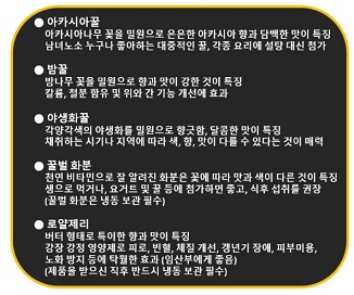 벌꿀종류소개