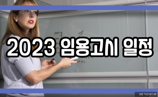  2023 임용고시 일정 자격 요건 원서 접수