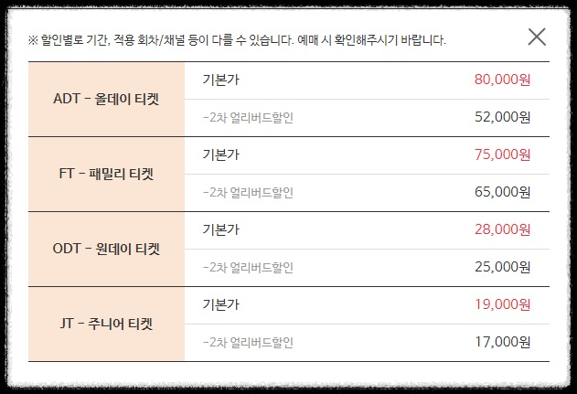 2023 서울 팝콘 얼리버드 2차 티켓 오픈