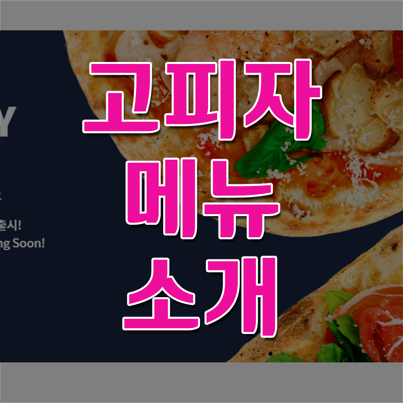  고피자 메뉴 보기